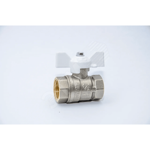 Кран шаровой 11б27п1 Ду25 1' ВВ белая ручка бабочка ( Pride 47.25.В-В.Б (white) | код LD 47.300.25 W | LD