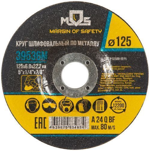 Круг зачистной по металлу 125х6.0 мм | код 39536М | FIT