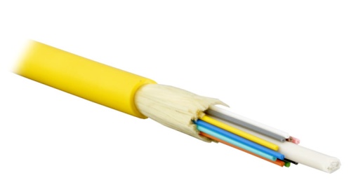 ВО кабель внутренний, Distribution, LSZH, 12 волокон, SM, OS2, желтый | код LAN-OFC-DI12-S2-LS | LANMASTER