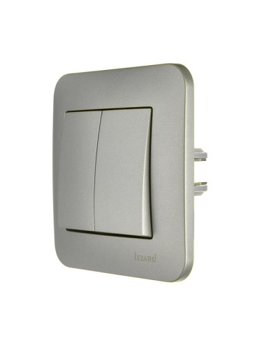 Выключатель 2-кл. 1п СП ASTI 10А IP20 в сборе платина. LEZARD 7081-3535-101 фото 3