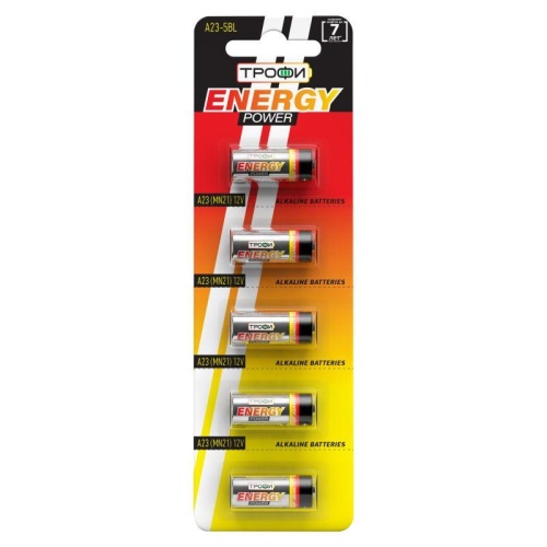 Элемент питания алкалиновый A23-5BL для пультов сигнализаций (блист.5шт) | код. C0034938 | Трофи