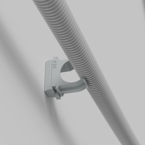 Крепеж-клипса для пластик. труб d50мм сер. (уп.20шт) КМ LO67229 фото 3