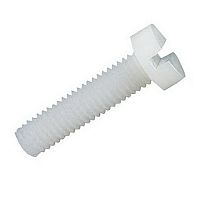 Винт пластиковый полиамидный RUICHI DIN84, М5x16 мм, PA66, белый | код 110997 | Ruichi