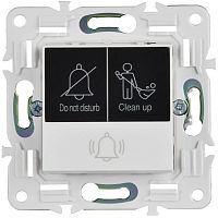 Кнопка звонка SKANDY 10А SK-V17W для отелей с индикацией арктич. бел. IEK SK-V14-2-10-K01