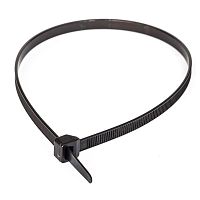 Хомут-стяжка кабельная нейлоновая 2,5х160 мм черная (100 шт/50000 шт уп/кор) Промрукав | код PR08.3521 | ПРОМРУКАВ
