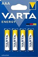 Батарея Varta Energy LR03 BL4 Alkaline AAA (4шт) блистер | код 1955920 | VARTA