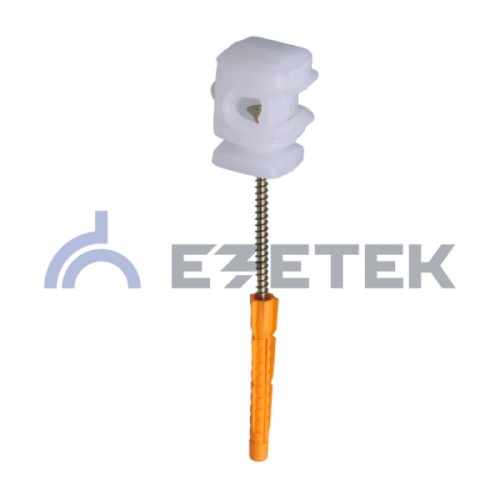 Держатель проводника круглого 6-8 мм прозрачный, высота 16 мм, пластик с дюбелем 38 мм | код 70058 | ЕЗЕТЕК Держатель проводника круглого 6-8 мм прозрачный, высота 16 мм, пластик с дюбелем 38 мм | код 70058 | ЕЗЕТЕК