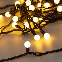 Гирлянда светодиодная декоративная ARD-BALL-CLASSIC-D13-5000-BLACK-50LED WARM (230V, 3.5W) (ARDCL, IP65) | код 25566 | Arlight