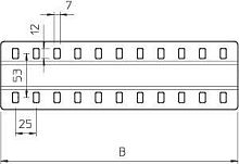 Пластина донная, B=400 мм, сталь, FT | код 7070322 | OBO Bettermann