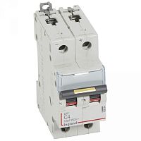 Выключатель автоматический двухполюсный DX3 DC 10000 4А C 16кА | код. 409564 | Legrand 