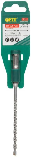 Бур по бетону SDS PLUS с двойн. резьбой 5х160мм FIT 32912 фото 3