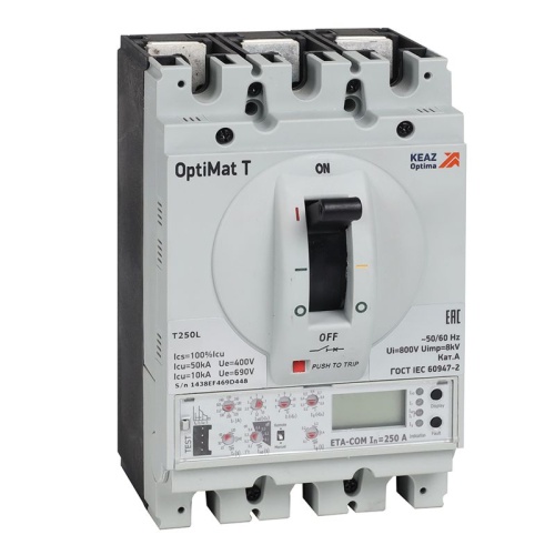 Выключатель автоматический для защиты двигателя OptiMat T250V ETA-M-COM 32A 3P | код 356735 | КЭАЗ