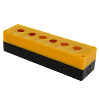 Корпус КП106 пластиковый 6 кнопок желтый HLT | код 085-11-012 | HLT