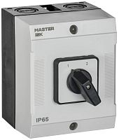 Переключатель кулачковый в боксе стандартная рукоятка 10А схема 56 | код MI-CS20-010-056 | IEK