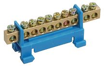 Шина нулевая на DIN-изол. "Стойка" ШНИ 6х9-10-С-С | код YNN10-69-10P-K07 | IEK