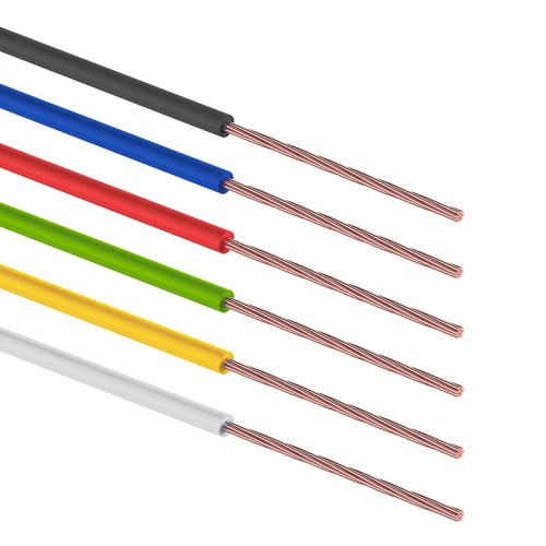 Набор автопровода REXANT Радуга 1х1,50 мм, 6 цветов (белый, желтый, зеленый, красный, синий, черный) по 3 метра | код 01-6550 | REXANT
