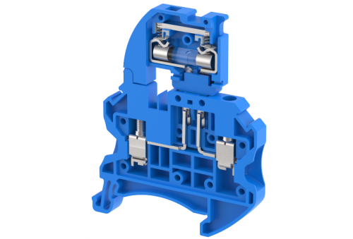 Клемма проходная винтовая 4 мм2 под предохранитель, со светодиодом, на 2 подключения, синяя TQF4AD24V-BLUE | код 1203290241 | Elmex Клемма проходная винтовая 4 мм2 под предохранитель, со светодиодом, на 2 подключения, синяя TQF4AD24V-BLUE | код 1203290241 | Elmex
