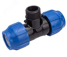 Тройник переходной компрессионный ПНД ВР 20-1/2-20 (100/25) | код 1210022001220 | Valfex