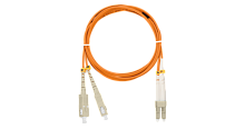 Шнур NIKOMAX волоконно-оптический, переходной, многомодовый 50/125мкм, стандарта ОМ2, SC/UPC-LC/UPC, двойной, LSZH нг(A)-HFLTx, 2мм, оранжевый, 1м | код NMF-PC2M2C2-SCU-LCU-001 | NIKOMAX