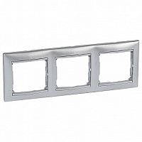 Рамка 3 поста VALENA CLASSIC, алюминий | код. 770153 | Legrand
