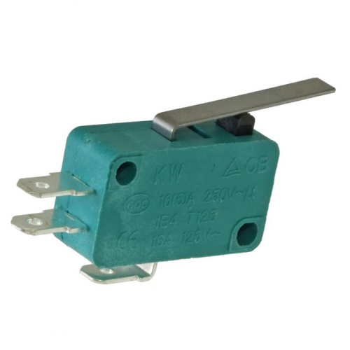 Микропереключатель с планкой RUICHI MSW-02B, ON-(ON) SPST, 5 А, 250 В | код 108622 | Ruichi