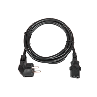 Кабель питания TLK, вход - евровилка с заземлением (Schuko, CEE 7/7) , выход - разъём C13 (IEC 60320), 3x0.75мм2, 1.8 м, 250В 6A, черный | код TLK-PCC06-018 | TLK