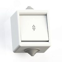 IP44 Переключатель брызгозащищенный открытой установки одноклав. А610-326, белый | код 5908 | Кунцево-Электро