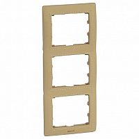 Рамка 3 поста GALEA LIFE, вертикальная, havana светлая кожа | код. 771994 | Legrand
