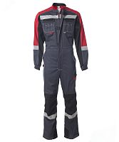 Комбинезон Спрут-ФОРМУЛА тёмно-серый с красным и черным, р-р 44-46 88-92/170-176 | код 129379 | Эталон-Спецодежда