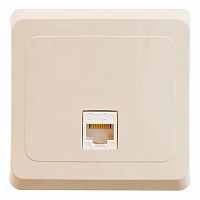 Розетка компьютерная 1xRJ45 Cat.5 ЭТЮД, кремовый | код. KOMC-001K | Schneider Electric