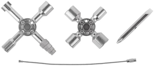 Ключ универсальный для электрошкафов 10-в-1 двусторонняя CrV бита РН2/SL7 FIT 60110 фото 7