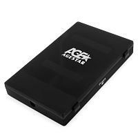 USB 2.0 Внешний корпус 2.5 SATA HDD/SSD AgeStar SUBCP1 (BLACK) USB2.0, пластик, черный, безвинтовая конструкция | код SUBCP1 (BLACK) | AgeStar