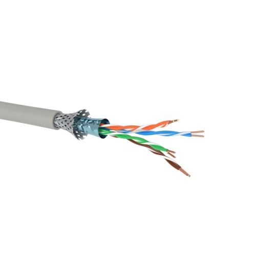 Кабель витая пара кат.5Е экранированный SF/UTP, 4 пары, для одиночной прокладки, ПВХ, цвет внешней оболочки серый, катушка 305 м | код RN5ESUKPVGY | DKC