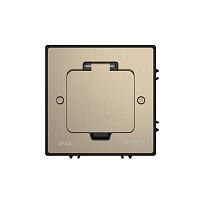 MultiDesk Лючок на 2 модуля IP44 с монтажной коробкой для бетонных полов НИКЕЛЬ, тип MDK20 | код MDK20202NC | Systeme Electric