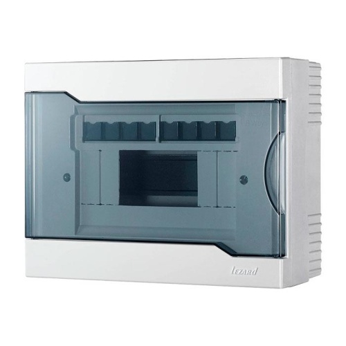 Щит распределительный навесной ЩРН-П-8 пластиковый с прозрачной крышкой | код 730-2000-008 NEW | LEZARD