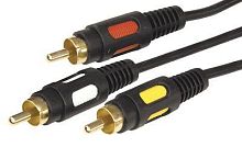 Шнур 3RCA Plug - 3RCA Plug 3м (GOLD) (уп.10шт) | код 17-0214 | Rexant