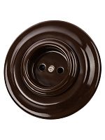 Розетка скрытой установки фарфоровая 2П 10А 250В коричневая «Болонь» TDM | код SQ1820-0421 | TDM