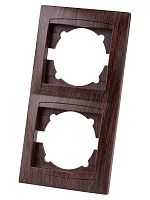 Рамка 2-х постовая вертикальная венге Лама TDM | код SQ1815-0433 | TDM