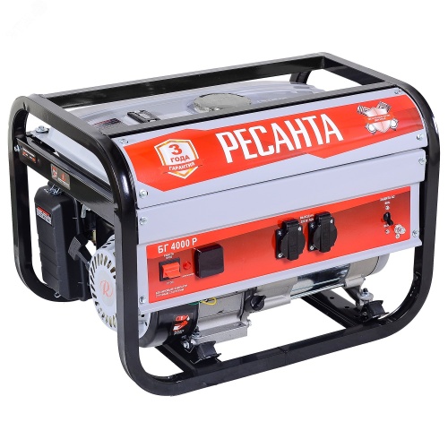 Генератор бензиновый БГ 4000 Р | код 64/1/44 | Ресанта Генератор бензиновый БГ 4000 Р | код 64/1/44 | Ресанта