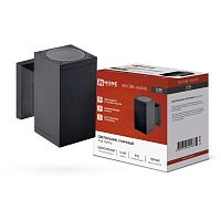 Светильник НБУ CUBE-1хA60-BL E27 IP65 уличный настенный односторонний алюм. под лампу 1хA60 черн. | код 4690612045146 | IN HOME