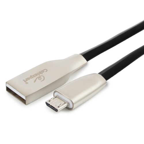 Кабель USB 2.0 Cablexpert CC-G-mUSB01Bk-0.5M, AM/microB, серия Gold, длина 0.5м, черный, блистер | код CC-G-mUSB01Bk-0.5M | Cablexpert