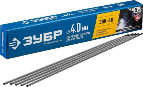Электроды Зубр Профессионал D4мм L450мм 5000гр (40035-4.0) | код 1889490 | ЗУБР