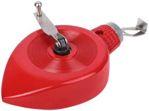 Шнур малярный отбойный, металлический корпус, в блистере 30 м, красный | код 4603 | FIT фото 2