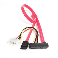 Кабель Combo SATA Cablexpert CC-SATA-C1, molex+SATA/SATA, 15pin+7pin, (длина инт - 35см, питание - 15см), пакет | код CC-SATA-C1 | Cablexpert