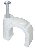  Скоба 20мм круглая пластиковая (100шт) | код. USK11-20-100 | IEK