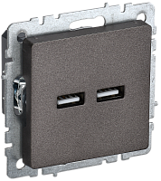 BRITE Роз. USB A+A 3,1А РЮ10-1-БрТБ бр. IEK | код BR-U21-D31-K45 | IEK