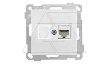 21 - Розетка 1хRJ-45 кат. 6 UTP, белая | код 2100-140-0101 | Mutlusan