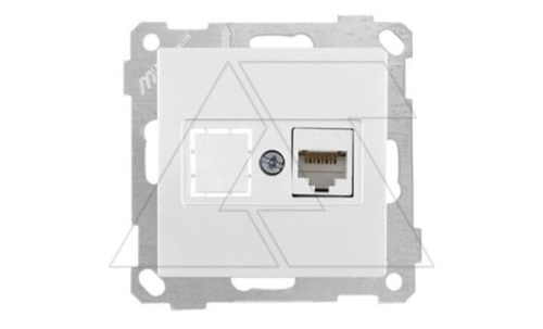 21 - Розетка 1хRJ-45 кат. 6 UTP, белая | код 2100-140-0101 | Mutlusan