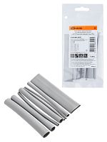 Набор трубок термоусаживаемых, клеевых Моноцвет-диапазон, серый TDM | код SQ0548-2307 | TDM