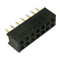 Гнездо для плат 2.00 мм RUICHI PBD2-12 (PBD2-2x6) 2.00 мм, 12 контактов | код 63432 | Ruichi